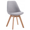 Design-Shop Stolička Borne V2 - látka, drevené nohy natura - Sivá