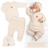 Baby Nellys Rastúca 3dielna sada pre bábätko Nature béžová Baby Nellys veľ. 56/62