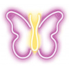Neónové LED svetlo BUTTERFLY ružové NNE03 Neolia