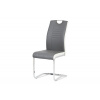 Autronic DCL-406 GREY - Stolička chróm / koženka sivá s bielymi bokmi