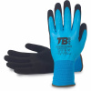 TB 760 COLDGRIP / Celomáčané rukavice v modrom latexe - čierna/modrá 9