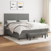 Box spring postel s matrací tmavě šedá 180x200 cm textil Šedá 3136694