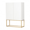 Dekoria Skriňa Wavy white, 100 x 40 x 140,5 cm