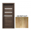 PORTA Doors SET Rámové dvere VERTE HOME H.3 so sklom, fólia Dub Craft zlatý + zárubeň PD-VER-H3_DUBCRZL