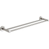 Mexen Remo dvojitý vešiak na uterák, brúsený nikel - 7050725-97