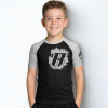 Detský Rashguard REVGEAR s krátkym rukávom - šedá Youth S