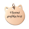 Prívesok s gravírovaním – mačka Rose Gold