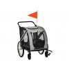 BRAVSON GROUP s.r.o. Vozík za bicykel pre psov 2v1 PAWHUT D00-144GY, šedý