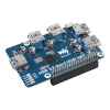 Waveshare USB 3.2 Gen1 HUB HAT for Raspberry Pi, 4x USB 3.2 Gen1 Ports, Driver-Free
