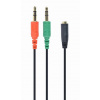 Gembird jack splitter 3,5 mm 4-pólový na 2x3,5 mm F/M