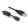 Delock kabel USB 2.0 A-samec > USB mini-B 5-pin samec, 1,5 metru 82252