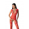 Passion BS099 red - Bodystocking Farba: Červená, Veľkosť: S/L