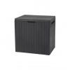 Keter City Box plastový záhradný úložný box s dreveným efektom 113L antracit