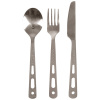 Lifeventure Knife Fork Spoon Set - Titanium