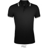 SOL's Collection Polokošile Pasadena Men, piqué, krátký rukáv, pánská COT25057798004-black/white XL Černá/bílá