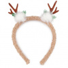 Stoklasa Vianočná čelenka do vlasov so sobími parohmi béžová