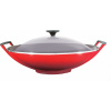 Wok Tradition Collection so sklenenou pokrievkou 36 cm višňový