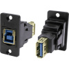 adaptér, zásuvka, vstavateľná USB kolíska typ A ⇔ USB kolíska typ B CP30606NX Cliff Množstvo: 1 ks; CP30606NX
