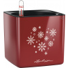 Lechuza Kvetináč CUBE Glossy 14 Snow Scarlet-red Highgloss - 1 ks