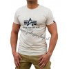 Alpha Industries Basic T-Shirt Jet Stream white tričko pánske hnedé piesková
