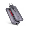 AXAGON HMC-6GM2, USB 10Gbps hub, USB-A, USB-C, HDMI, M.2 slot, SD/MicroSD, PD 100W, kabel 20cm