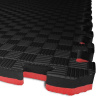 TATAMI PUZZLE podložka - Dvoubarevná - 100x100x2,6 cm - červená/černá