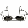 Esschert Design ZÁVESNÝ DRŽIAK NA KVETINÁČ SIMPLY DOUBLE 34X19 CM ČIERNA