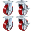 Vevor Sada 4 koliesok 15.24×5.08 cm, 2 pevné + 2 otočné s brzdou, 453.59 kg JL6IN2WXPSJ2DXTXHV0