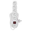 EMOS SK s.r.o. Predlžovací kábel 10 m / 5 zásuviek / s vypínačom / biely / PVC / 1,5 mm2 - P1510R