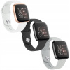 3xPASEK NA HODINKY FITBIT VERSA 1/2/LITE BIELA ŠEDÁ ČIERNA SILIKÓNOVÁ