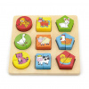 Drevené puzzle pre najmenších Viga Tvary a zvieratá