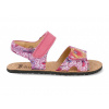 Barefoot sandále Koel Ashley fuchsia flowers 29
