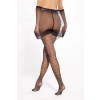BODY PLUS SIZE FASHION- 01 VZOROVANÉ PANČUCHY nero 3 PLUS