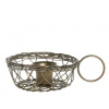 Chic Antique Mosadzný antik drôtený svietnik na úzku sviečku Til - 10*5 cm - Chic Antique