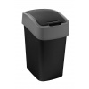 Kôš Curver® PACIFIC FLIP BIN 9L, 18,9x35x23,5 cm, čierno/šedý, na odpad