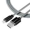 Púzdro Kábel Tactical Fast Rope Aramid USB/Lightning 1m, Sivé