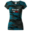 Trust me I´m Mgr. / Ver mi som Magister. - Dámske maskáčové tričko - XL ( Petrolejová maskáč )
