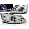 ŠKODA OCTAVIA 09-12 - predné chrom svetlá ANGEL EYES CCFL s LED svietením