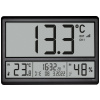 TFA Dostmann 60.4523.01 DCF nástěnné hodiny 36 cm x 23.5 cm x 2.8 cm, černá, velký displej