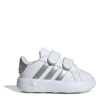 adidas Grand Court 2.0 Shoes Kids White/Silver C6 (23)