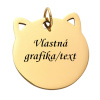 Prívesok s gravírovaním – mačka Gold
