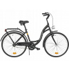 Retro mestský bicykel 26 palcový pre ženy čierny
