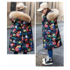Detská bunda - Parka lagabogy bunda 158 (Čierna bunda Parka Winter Girl Fur 158 cm)