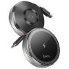 HOCO CQ18 15W strieborná (Indukčná nabíjačka so zaťahovacím káblom typu C, kompatibilná s MagSafe a APPLE Watch 15W strieborná)