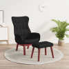 Relaxačné kreslo s podnožkou čierne látka-ForU-3097729