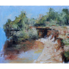 Pri rieke - Akad. mal. Igor Navrotskyi, originálny, ručne maľovaný obraz M (do veľkosti 65x65cm) Viac farieb