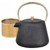 Čajník liatinová smaltovaná Kinghoff 1 l čierna, zlatá