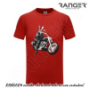 Tričko RANGER® - ZAJAC NA MOTORKE XL Červená