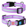 Obojok nylonový Waudog Glow fialový Dĺžka: 31-49cm/2,5cm
