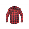 W-TEC Black heart - Pánska kevlárová košeľa na motocykel - červená, Veľkosť XXL